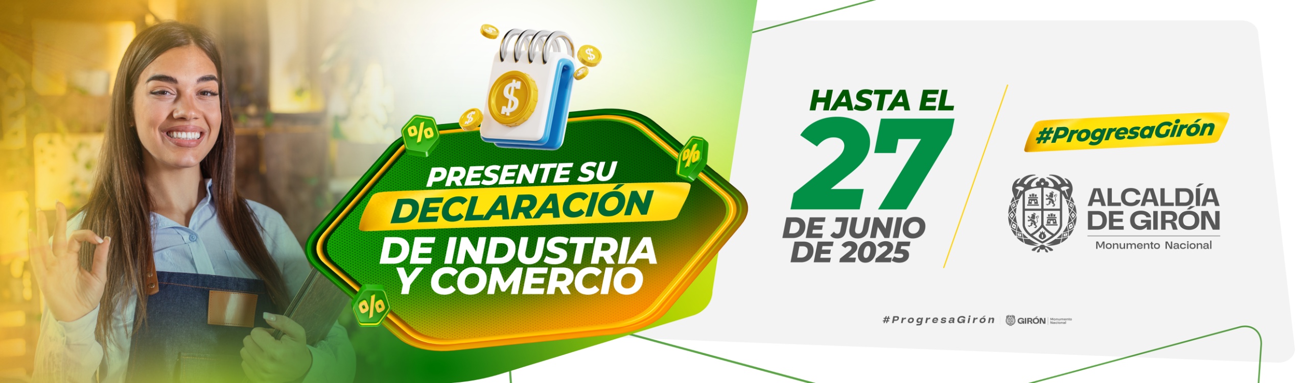 Presente su declaración de industria y comercio